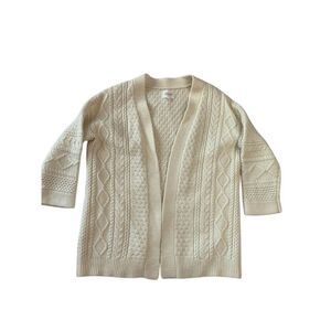 Sézane Women's Ivory Cable-Knit Cardigan Sweater‎ Size S